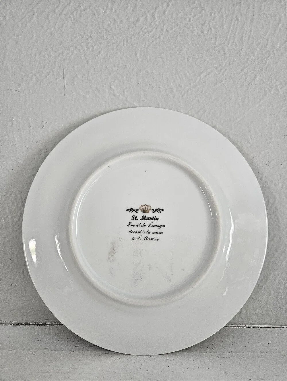 Vintage I. Godinger And Co Email De Limoges Decorative San Marino Floral Plate - Picture 5 of 6
